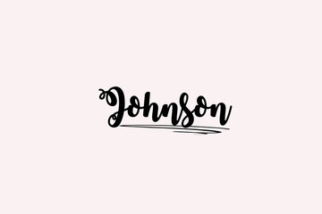 Creative and stylish Johnson name signature