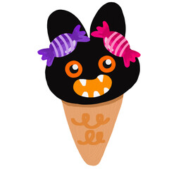 Various types of Halloween ice cream