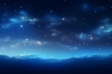 Fototapeta na wymiar sky with stars blue abstract background, AI generate