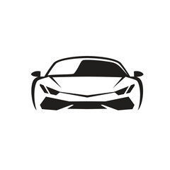 Exotic Super Luxury Car Silhouette Logo Design