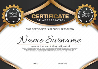 professional certificate flat design 