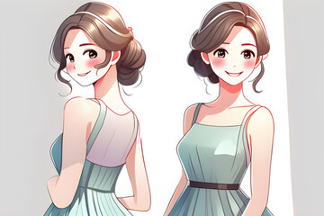 girls in dress generative ai