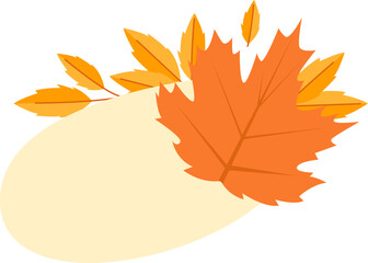 Fototapeta premium Autumn Leaves Badge