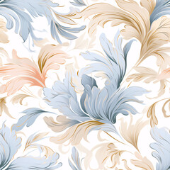 Fototapeta na wymiar seamless floral pattern stock vector, in the style of pastel dream, ai generated. 