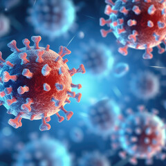 Coronavirus outbreak and coronaviruses influenza background as dangerous flu strain cases, ai generated.
