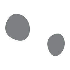 Flat vector silhouette illustration of rocks