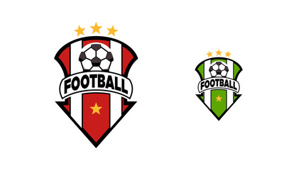 Soccer Football Badge logo designs, Soccer Emblem logo template vector illustration