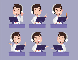 Call center and customer service character