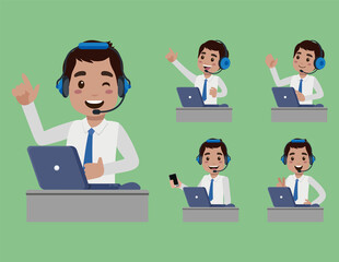 Call center and customer service character