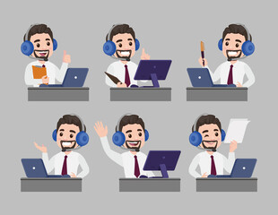 Call center and customer service character