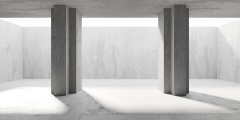 Abstract architecture interior background. Modern concrete room
