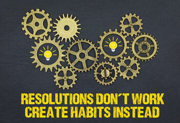 Resolutions don´t work, create habits instead	