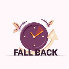 Changing the time on the watch to winter time, fall backward concept