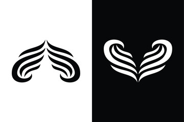 Fototapeta premium Abstract concept black and white color. Suitable for symbol, logo, company, brand name, icon, luxury, elegant, premium logo and many more.