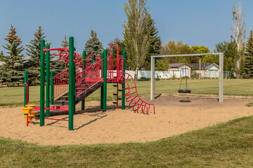 Fototapeta na wymiar Charlottetown Park in the city of Saskatoon, Canada