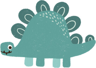 Dinosaur Cartoon Hand drawn Illustration.