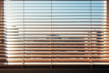 Intricate Office Window Blinds in Close-up View.AI