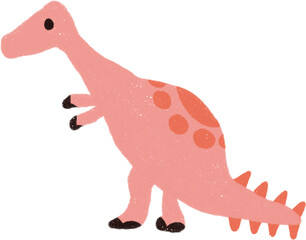 Dinosaur Cartoon Hand drawn Illustration.
