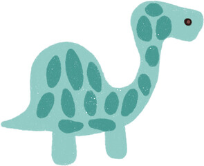Dinosaur Cartoon Hand drawn Illustration.