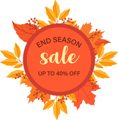 Autumn Leaves Sale Badge