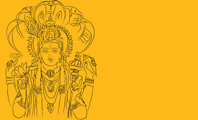 Bhagawan vishnu hindu god, Rama 7th avatar of Vishnu - obrazy, fototapety, plakaty