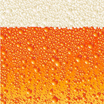 background of beer bubbles with foam