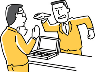 文句を言うビジネスマン