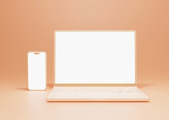 Responsive Web Design and website Mockup, Devices Mock up, Smartphone desktop tablet laptop template Mockup