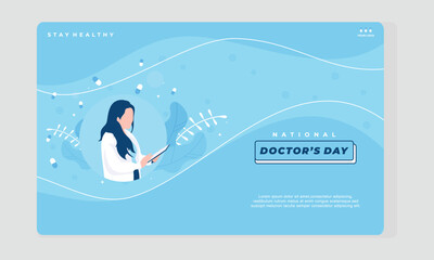 flat national doctor's day template