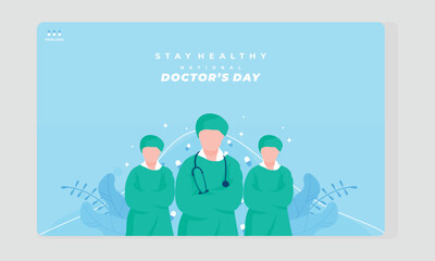 flat national doctor's day template