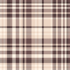 Textile texture vector of check tartan seamless with a background plaid fabric pattern.
