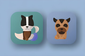 puppy icon. Generative AI