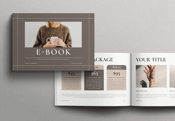 eBook Template Magazine Layout Landscape
