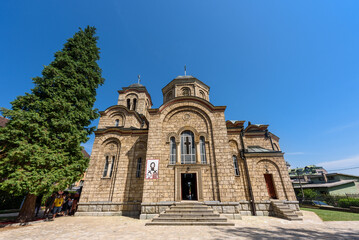 Banja Koviljaca, Serbia - July 12, 2023: Church of Saints Peter and Paul in Banja Koviljaca, Serbia.