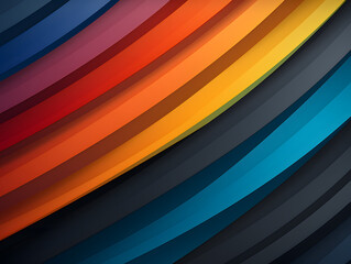 Obraz premium Background - tech style with rainbow colors and black elements, abstract, flat design, minimalistic, illustration. - Generative AI