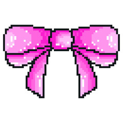 pixel art bow ribbon cute pink