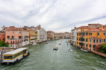 Obraz na płótnie Canvas Venice, Italy - June 30, 2023: Venice canal shot from gondola, Italy 