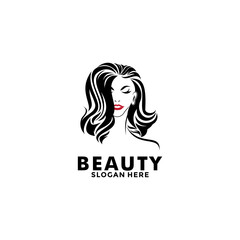 Beauty logo salon and hair treatment logo design, Beauty woman fashion logo template