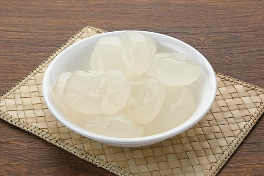 Siwalan or Lontar, (Borassus Flabellifer) served on white bowl
