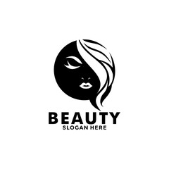 Beauty logo salon and hair treatment logo design, Beauty woman fashion logo template
