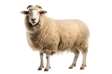 Isolated Sheep on Transparent Background. Generative AI