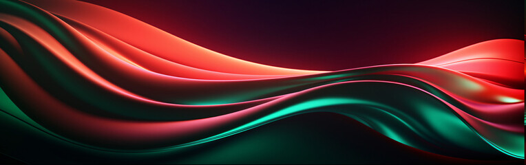 green and red abstract waves background modern and futuristic