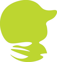 Alien Silhouette  green Logo for group game esports