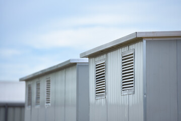 restroom air vent on duty in construction site
