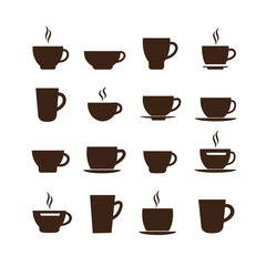 coffee and tea cup set. eps