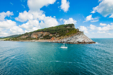 Fototapeta premium Landscape of Palmaria, La Spezia