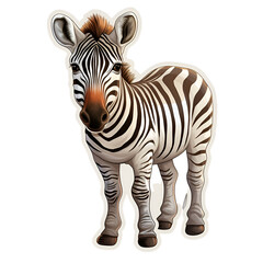 Funny word and sticker about zebra