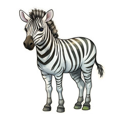 Fototapeta na wymiar Funny word and sticker about zebra