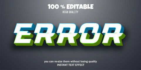 Obraz premium Error text effect