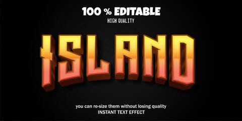 Island text effect